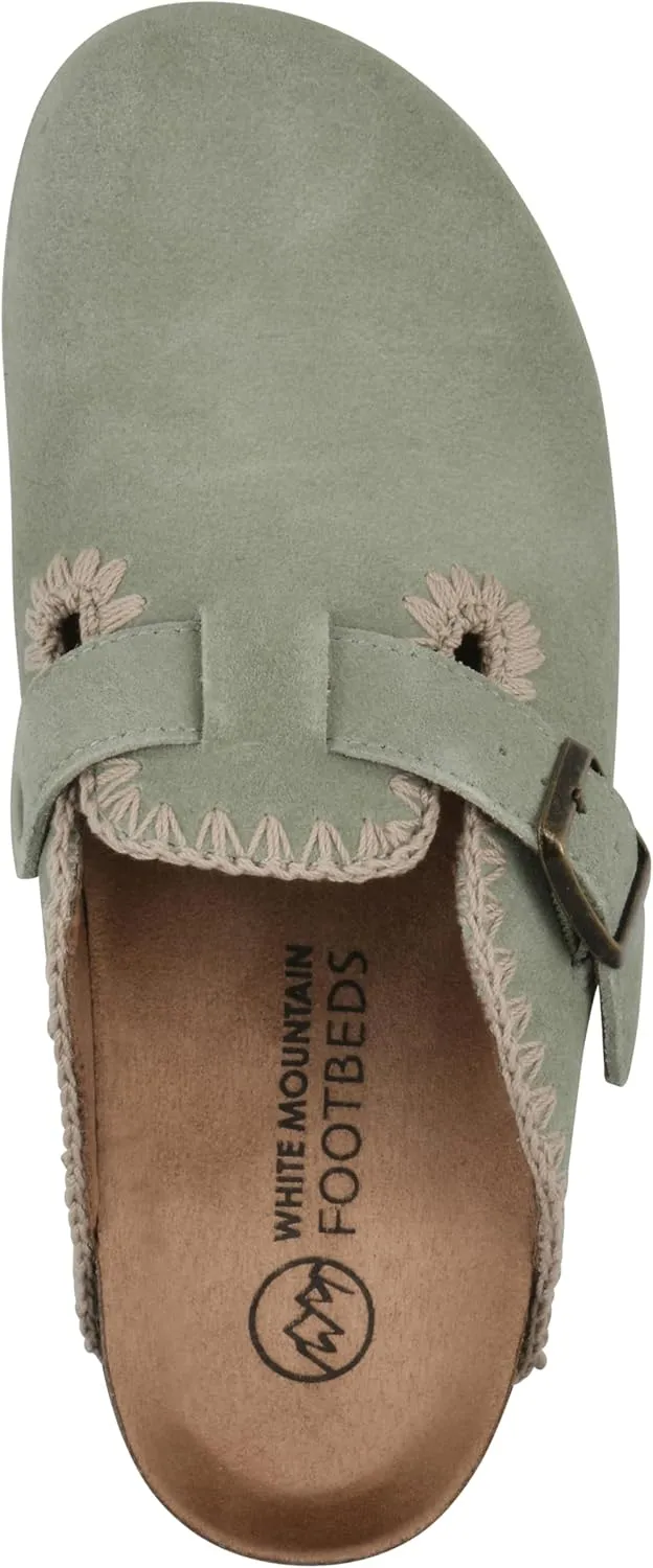 WHITE MOUNTAIN Women's Bendees Contrast-Stitched Signature Comfort-Molded Footbed Clog