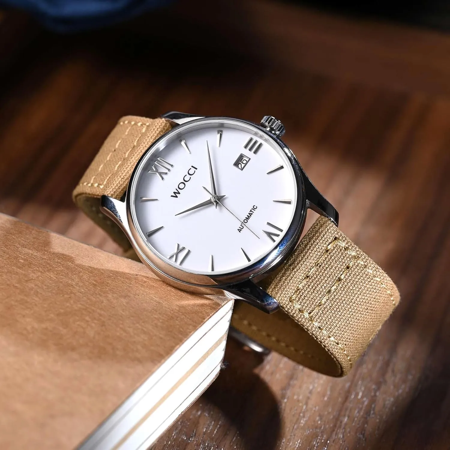 WOCCI Watch Bands, Sailcloth Canvas Fabric, Quick Release, Compatible Watch Lug Width 18mm 19mm 20mm 22mm 24mm