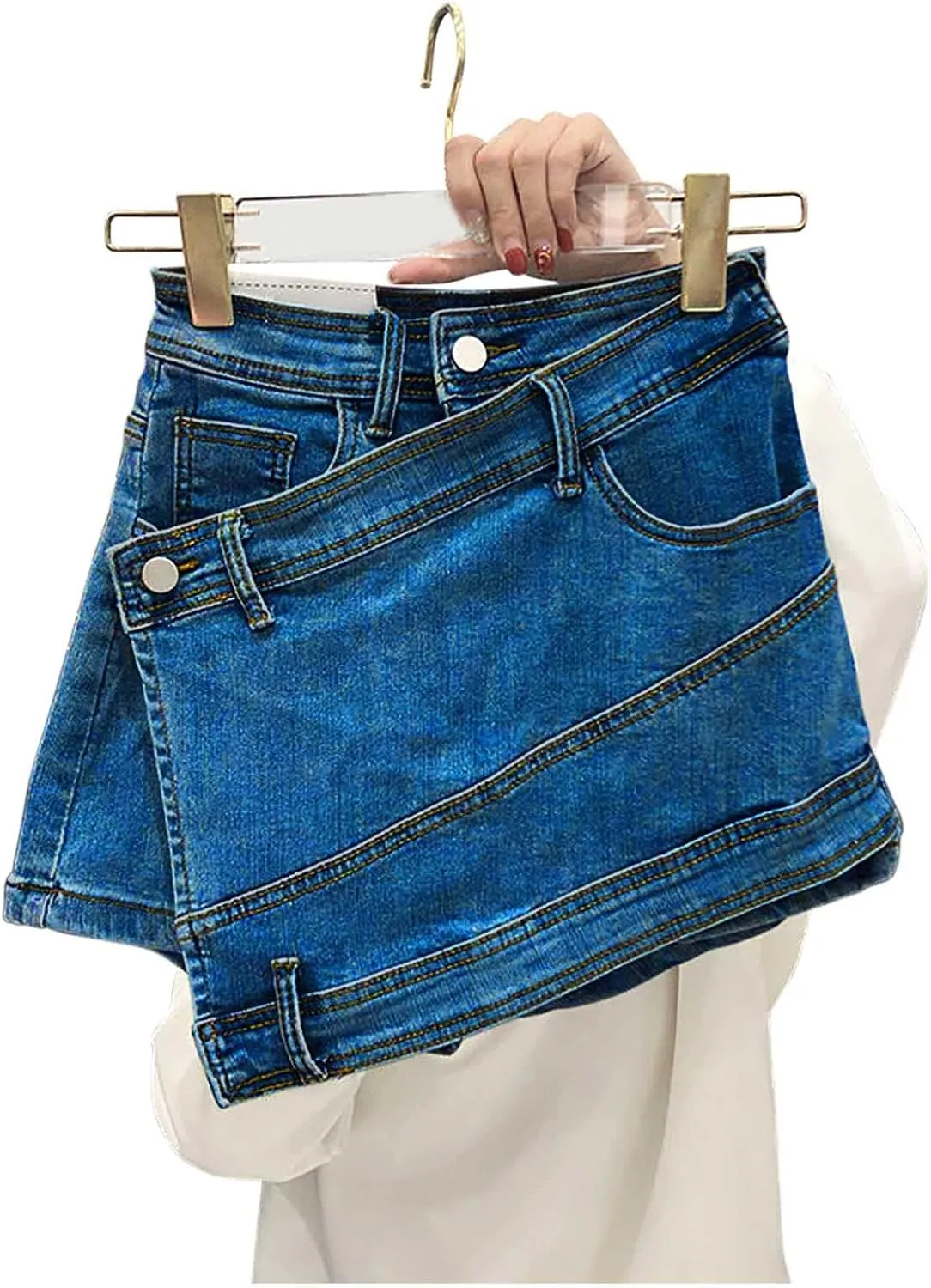 Women Skirts Denim Skirts for Women Midi Sexy Ruched Cowgirl Slit Plain Skirts 2025 Fashion Y2K