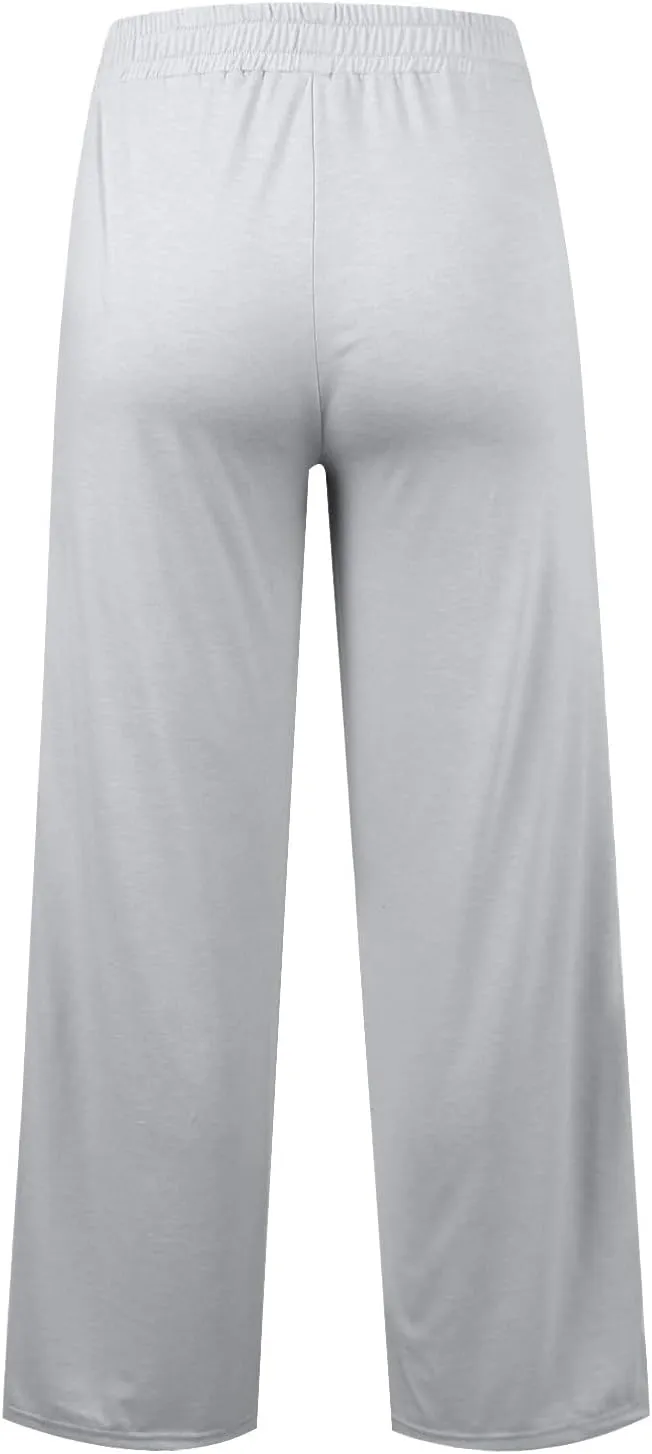 Women's High Waist Lightweight Wide Leg Baggy Jogging Yoga Harem Sweatpants