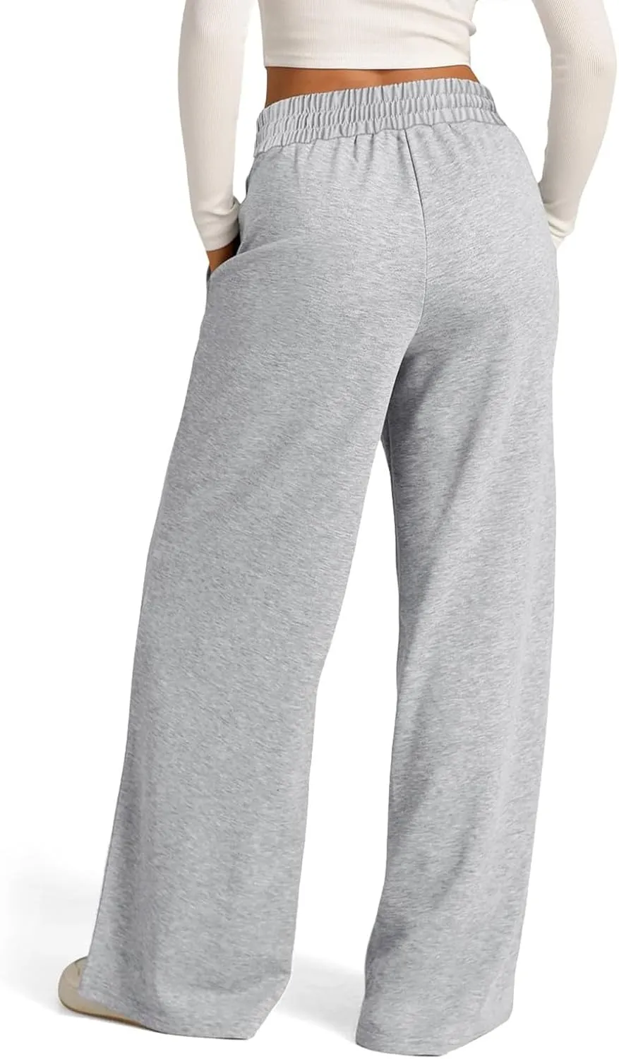Women's High Waist Lightweight Wide Leg Baggy Jogging Yoga Harem Sweatpants