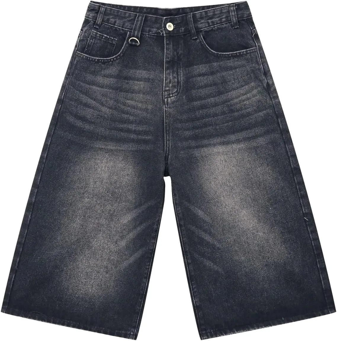 Women's Jeans Shorts High Waisted Casual Stretchy Wide Leg Girls Trendy Summer Y2k Baggy Vintage Capri Denim Pants