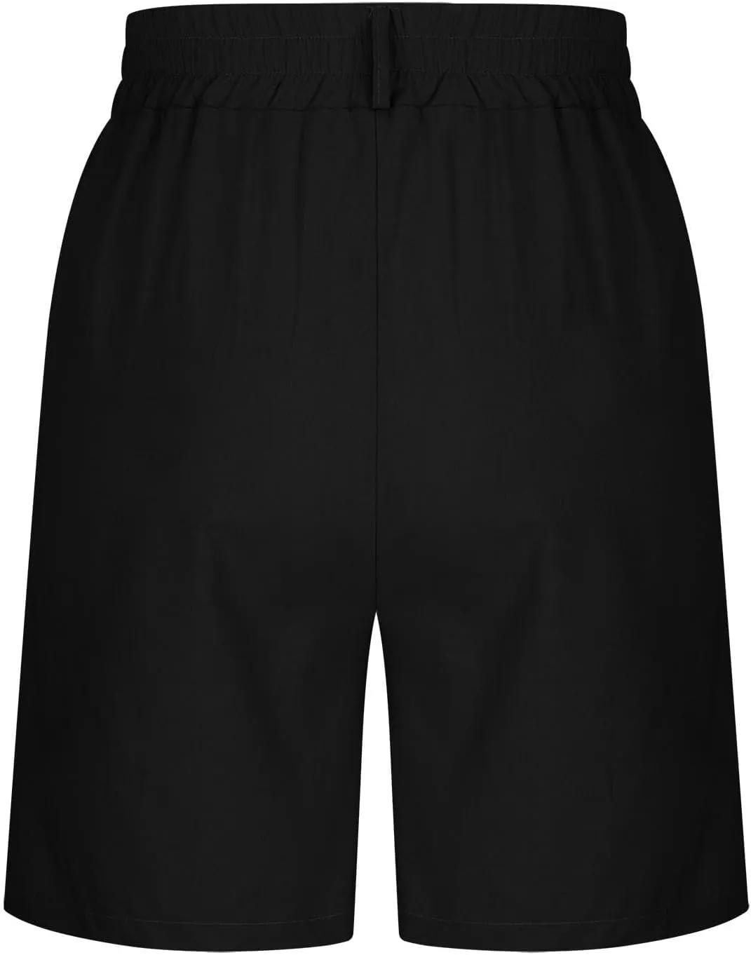 Women's Linen Shorts Summer Elastic High Waisted Wide Leg Bermuda Shorts Casual Loose Solid Color Jogger Short Pants