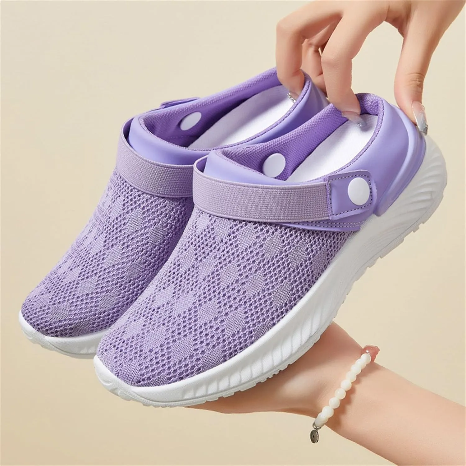 Women's Mesh Shoes Air Cushion Outdoor Hiking Shoes Fashion Loafers Slip-Ons Slippers Lightweight Beach Sandals Clogs for Women Men
