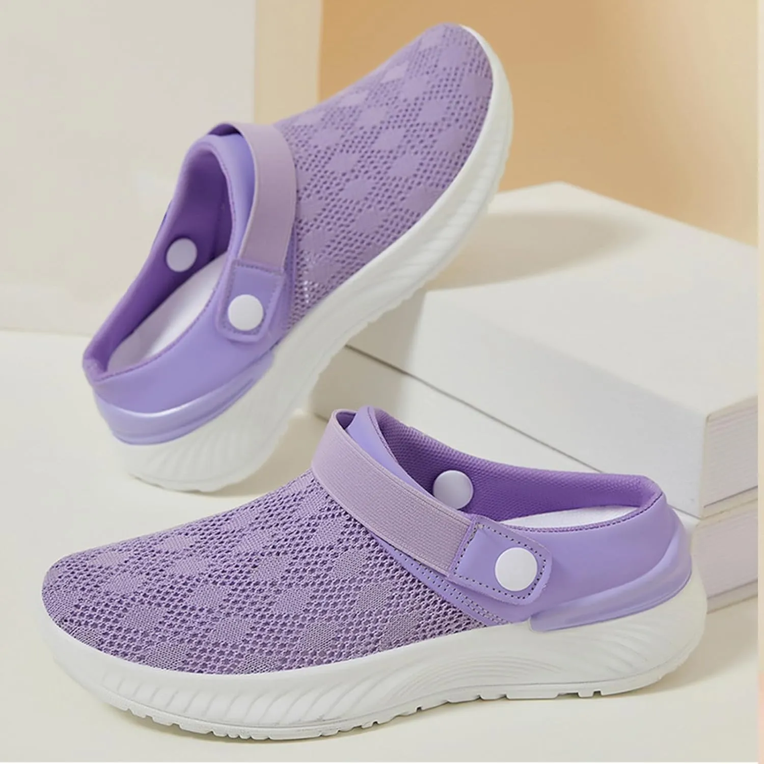 Women's Mesh Shoes Air Cushion Outdoor Hiking Shoes Fashion Loafers Slip-Ons Slippers Lightweight Beach Sandals Clogs for Women Men