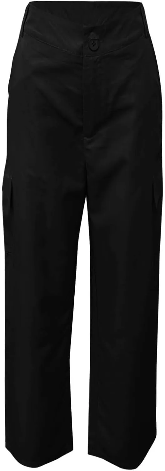 Women's Pocket High Waist Workwear Pants Casual Versatile Pants Plus Size Bell Bottoms