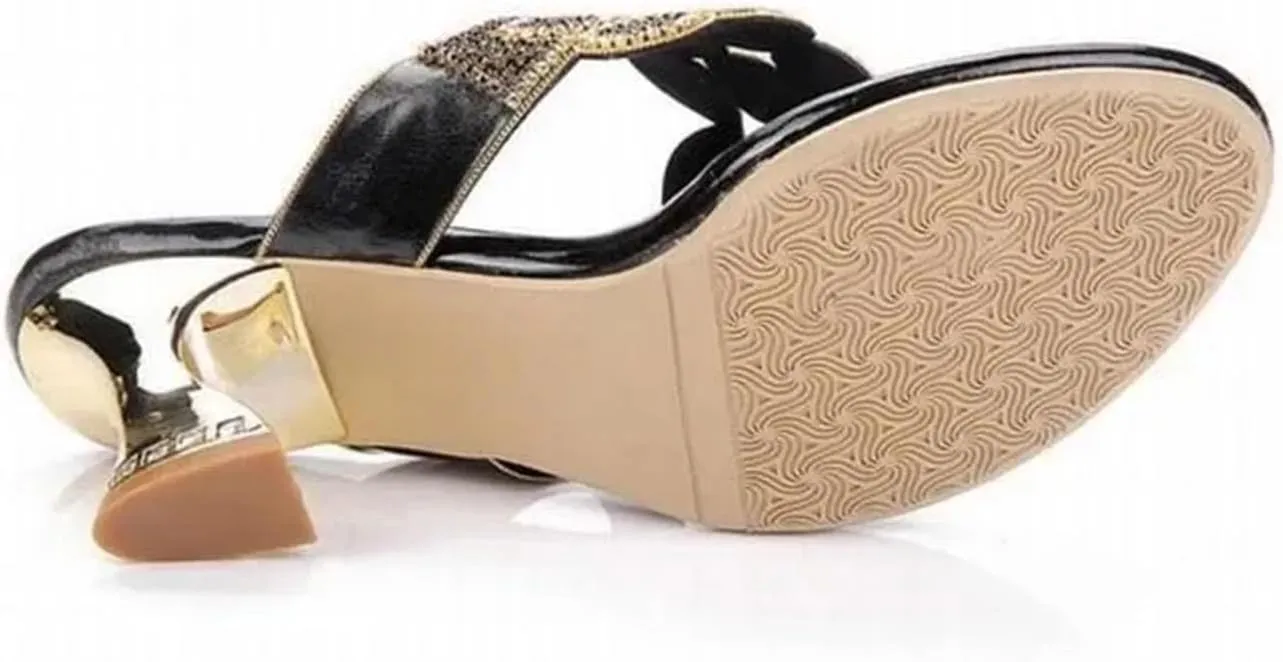 Women's Rhinestone Summer Sandals - Crystal Flip-Flops Party Wedding Casual