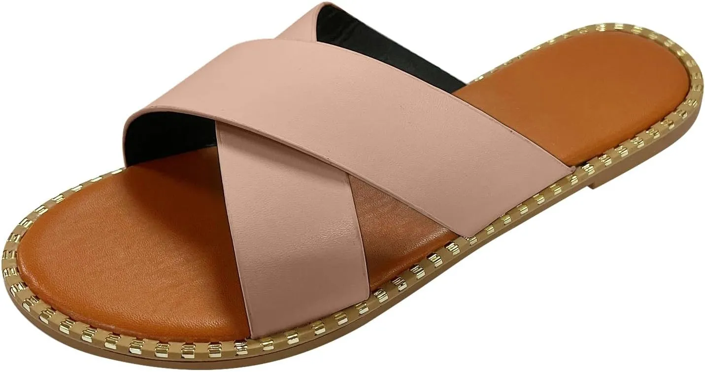 Women's Sandals Black Toe Shoes Flat Slippers Open Women Flop Diamond Crystal Sandals Women For Closed Toe Sandals Women