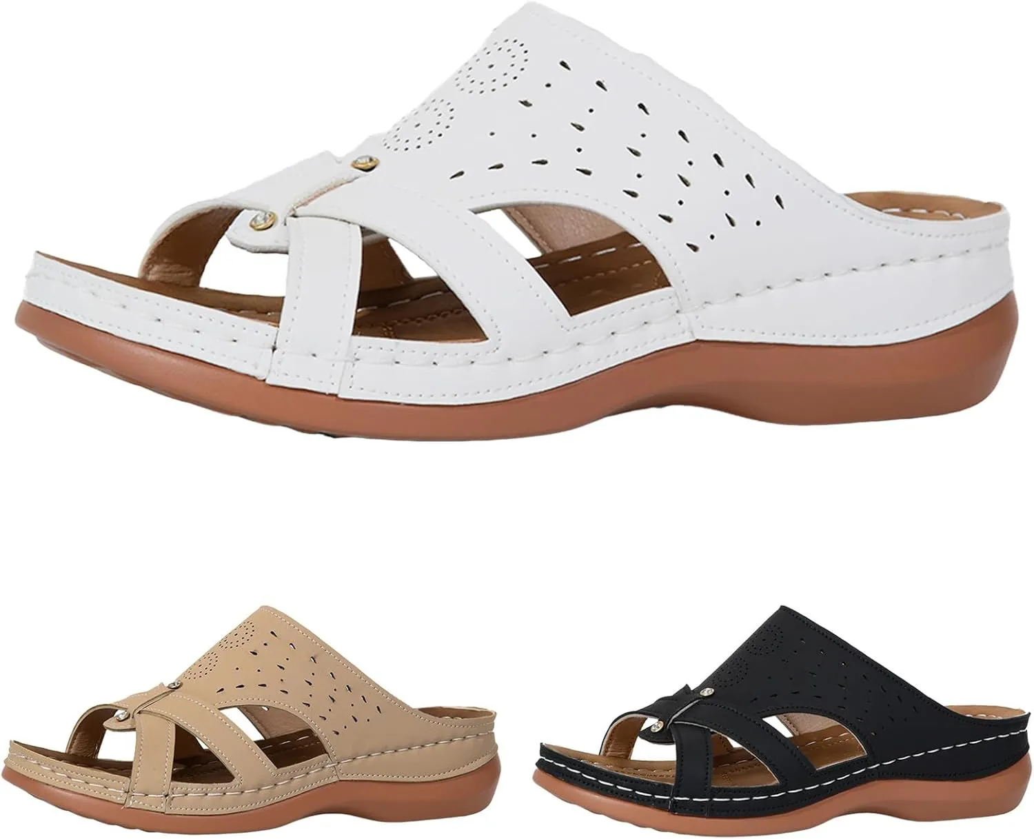 Womens Sandals Dressy Summer Comfortable Sandals Casual Breathable Slippers Non Slip Platform Lightweight Wedge Shoes2