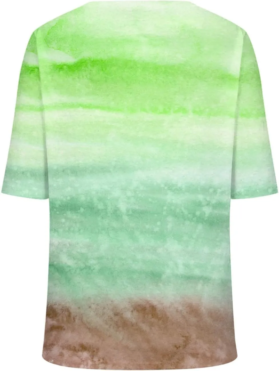 Womens V Neck Gradient Half Sleeve Tops and Blouses Pink and Blue Tie Dyed Shirts 2025 Spring Summer Cute Basic Tees