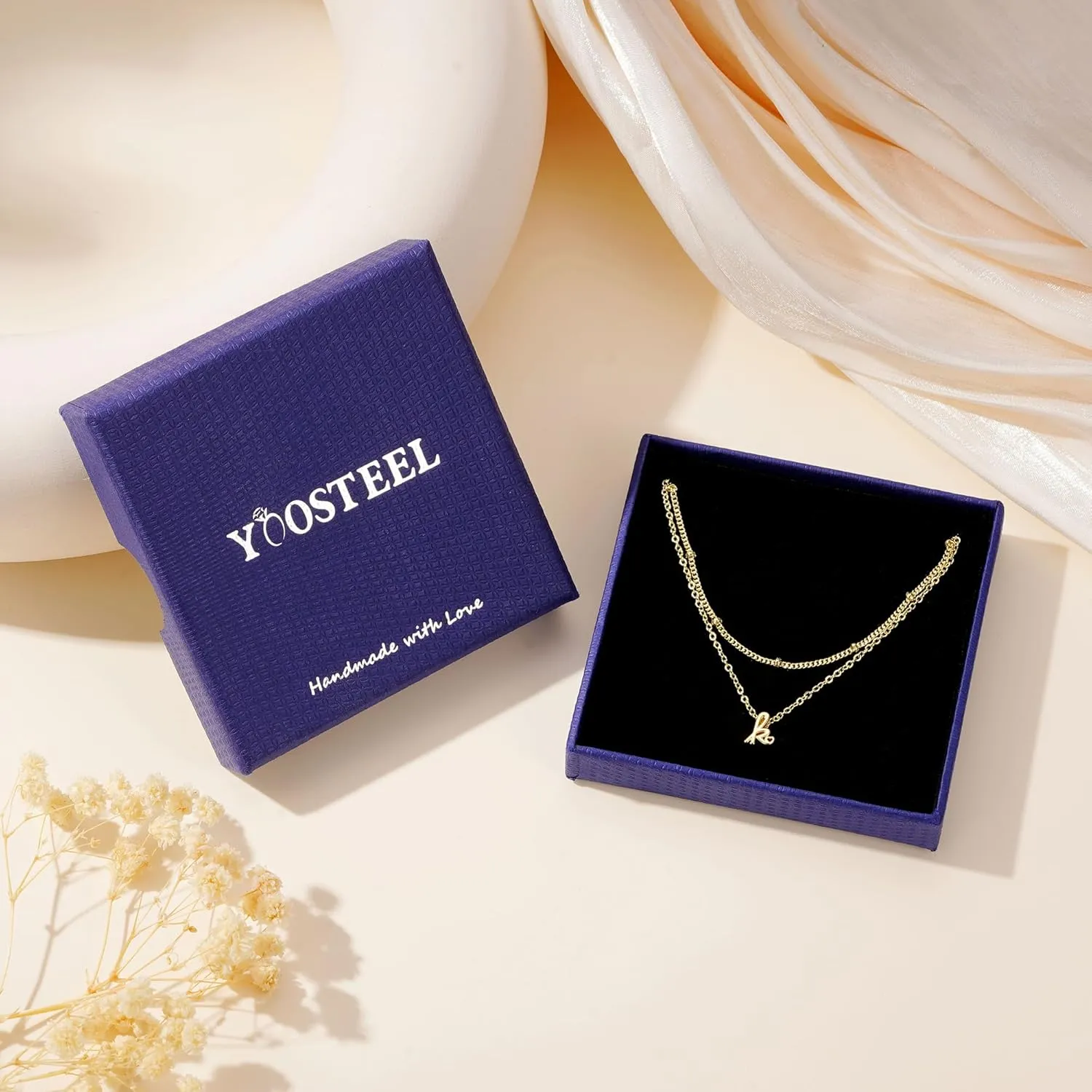 Yoosteel Gold Initial Ankle Bracelets for Women, 14K Gold Plated Dainty Layered Letter A-Z Anklets Set for Women Summer Beach Jewelry Gifts